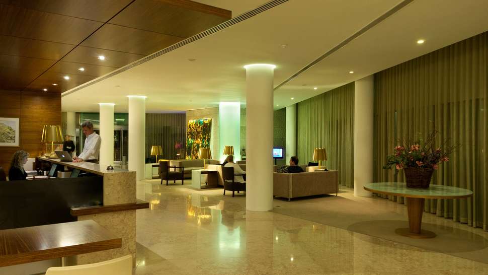 Een foto van het interieur van Hotel Santa Maria
