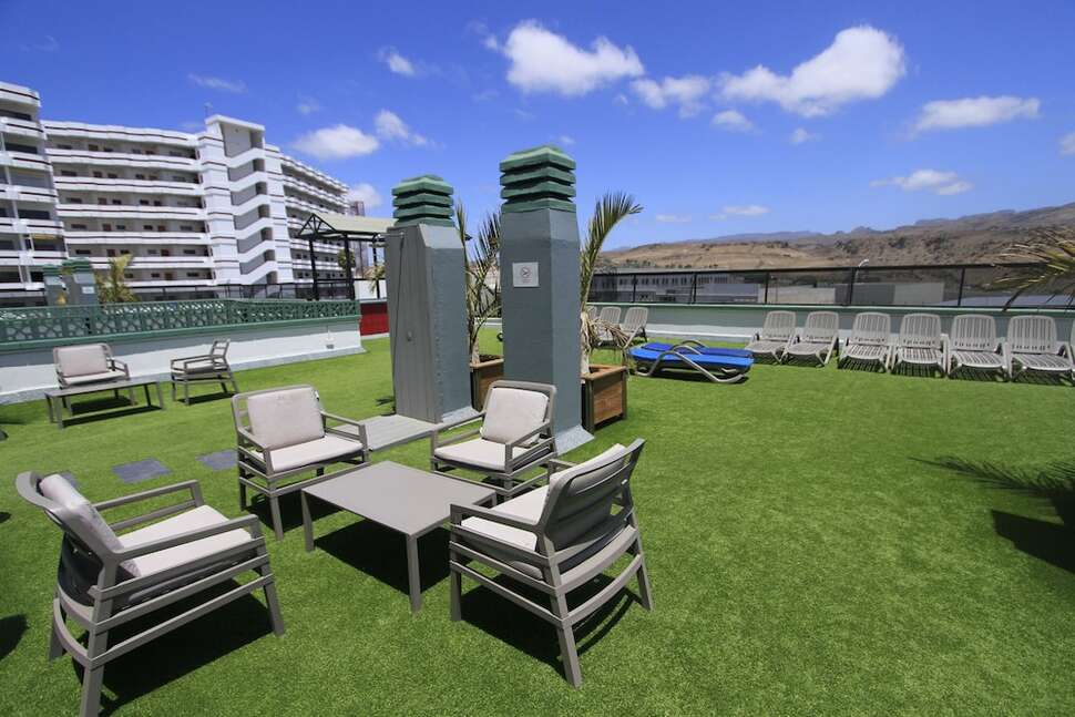 Een foto van het terras bij Green Field