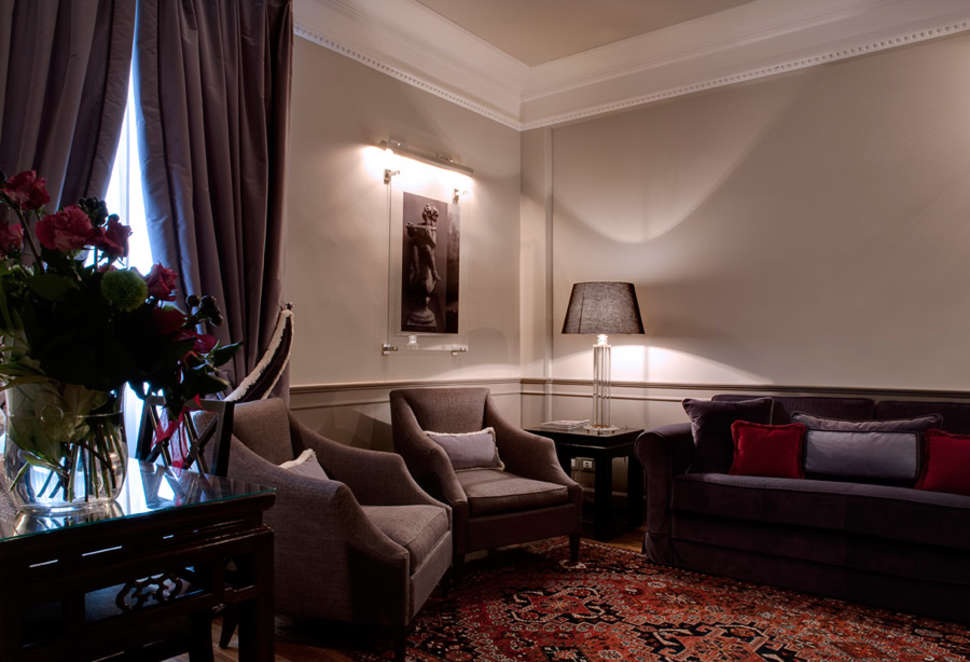 Een foto van het interieur van Grand Hotel Francia & Quirinale