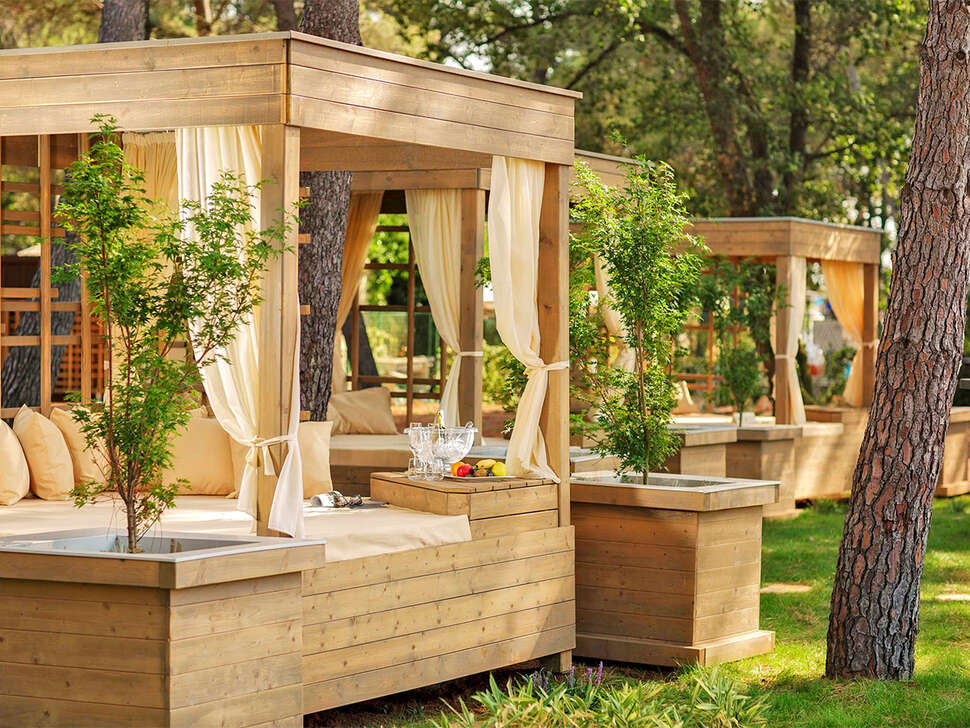 Ein Foto von der Terrasse im Hotel Pelegrin Plava Laguna by Melia