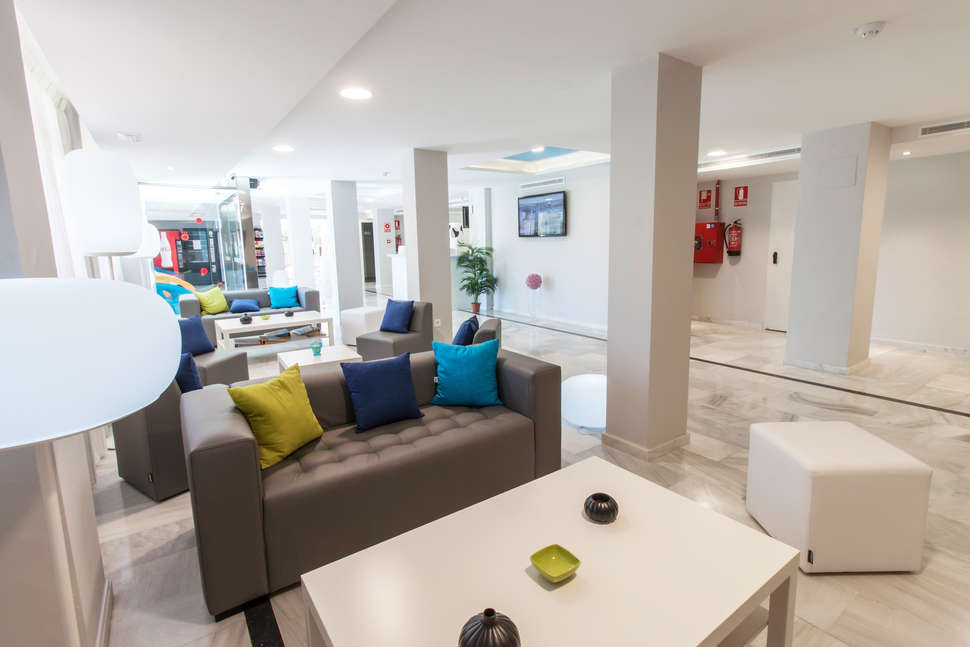 Een foto van het interieur van Hotel Los Jazmines