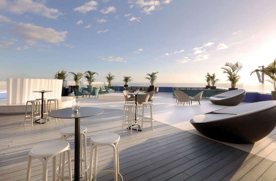 Een foto van het terras bij Hard Rock Hotel Tenerife