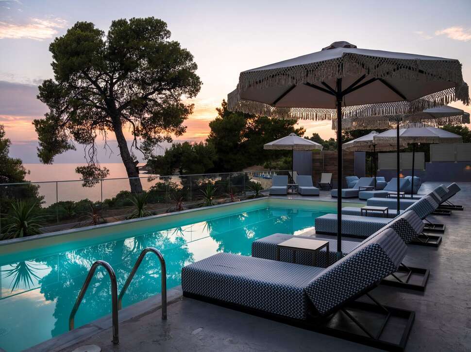 Ein Foto vom Pool im Casa Bloo