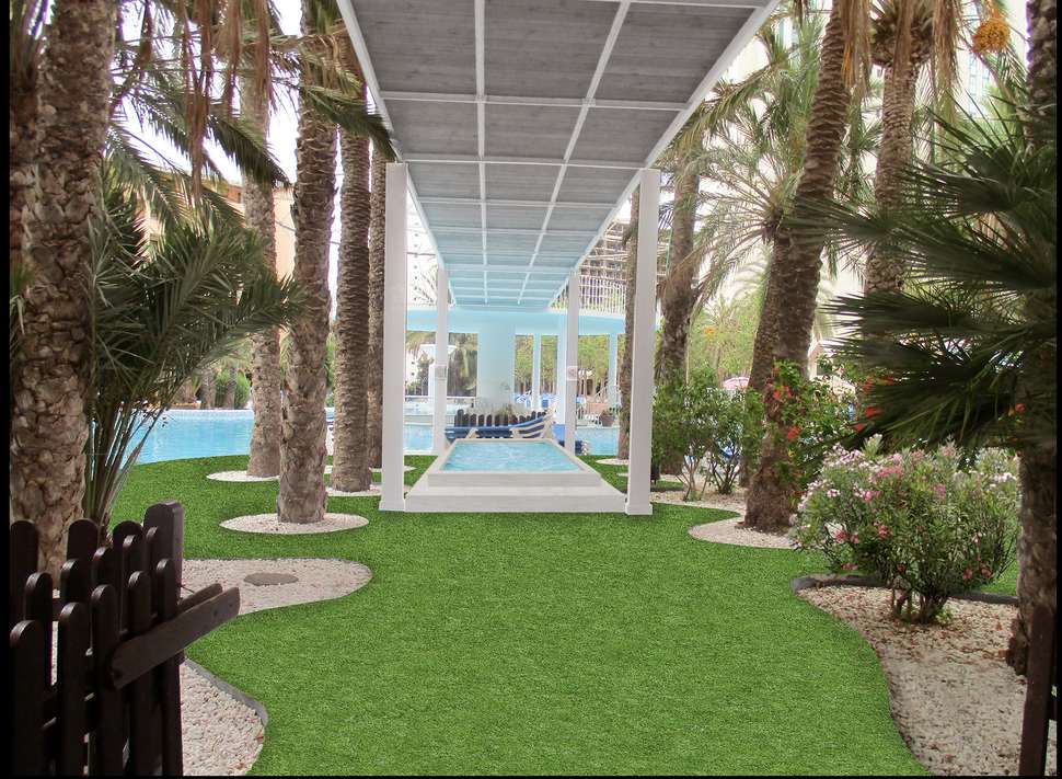 Een foto van het zwembad bij Magic Tropical Splash Aparthotel