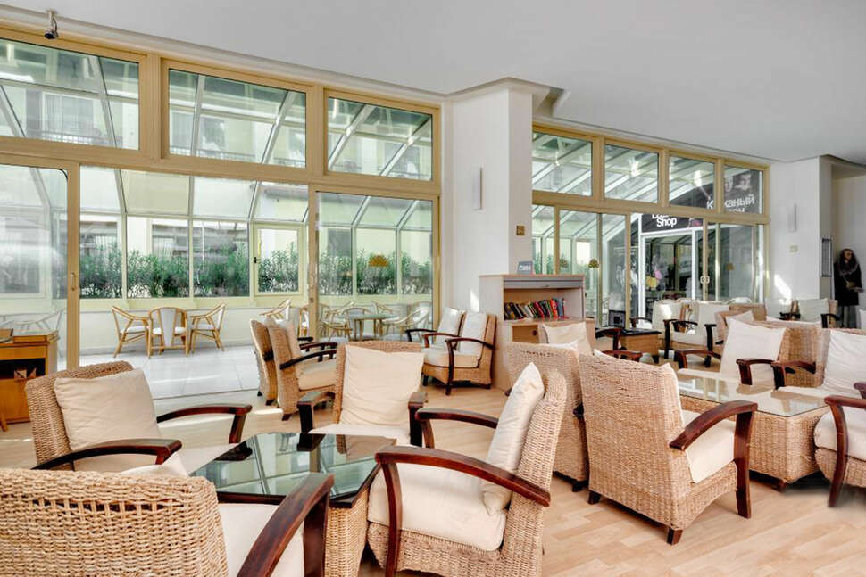 Een foto van het interieur van Hotel Golden Lotus
