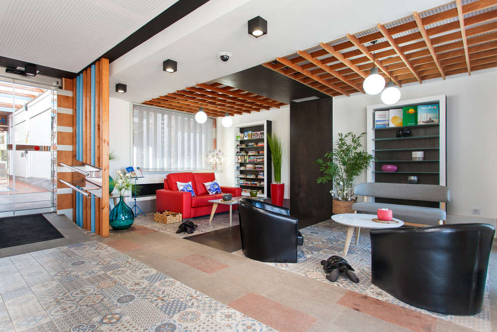 Een foto van het interieur van Appartementen Villa Florida