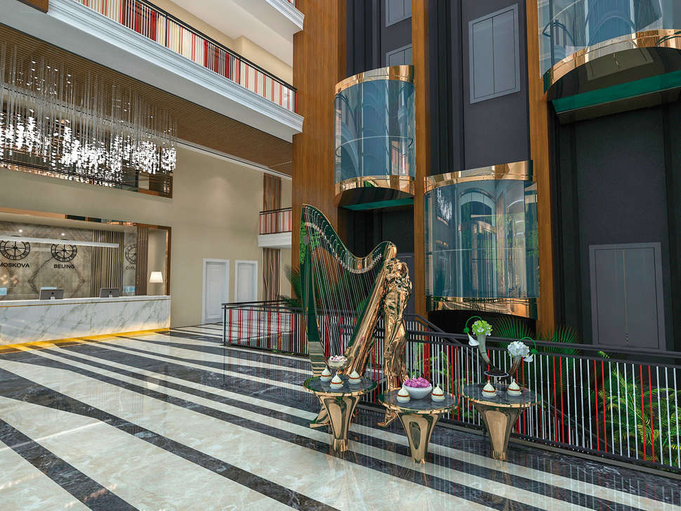 Een foto van het interieur van Aydinbey Queen's Palace & Spa