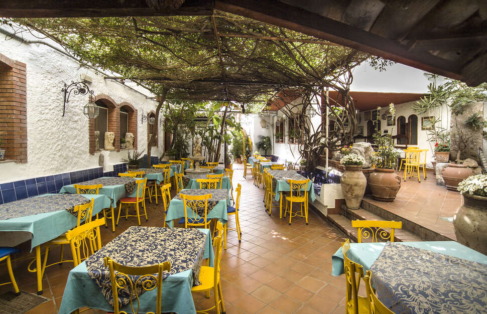 Ein Foto von der Terrasse im Hotel Da Peppe