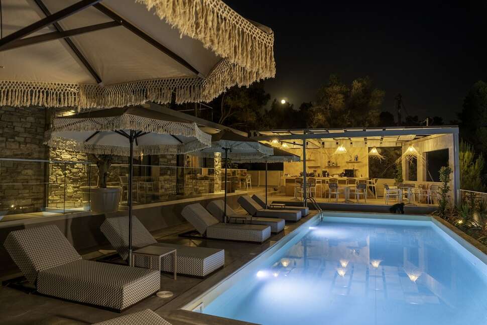 Ein Foto vom Pool im Casa Bloo