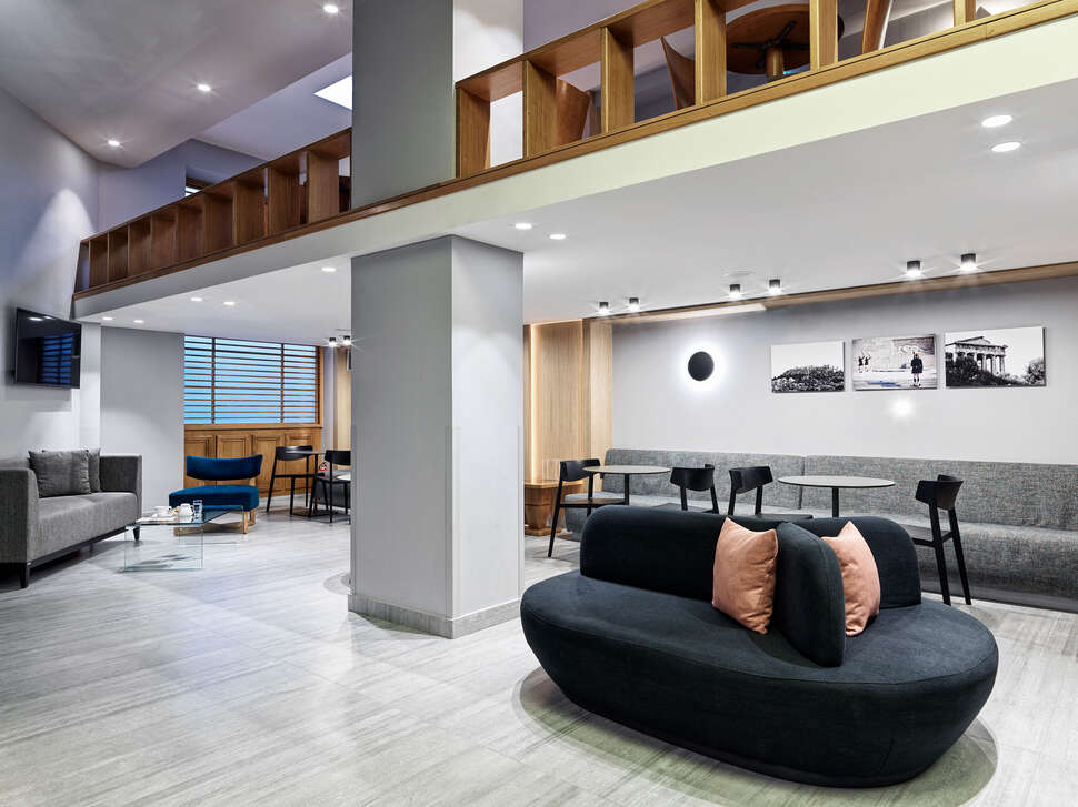 Een foto van het interieur van Achilleas Hotel