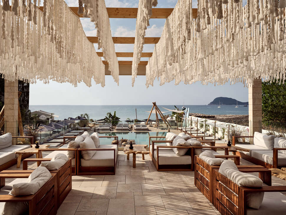 Ein Foto von der Terrasse im Gardelli Resort