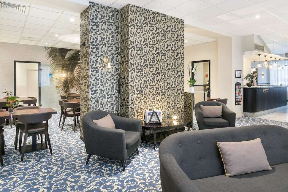 Een foto van het interieur van Hotel Locarno
