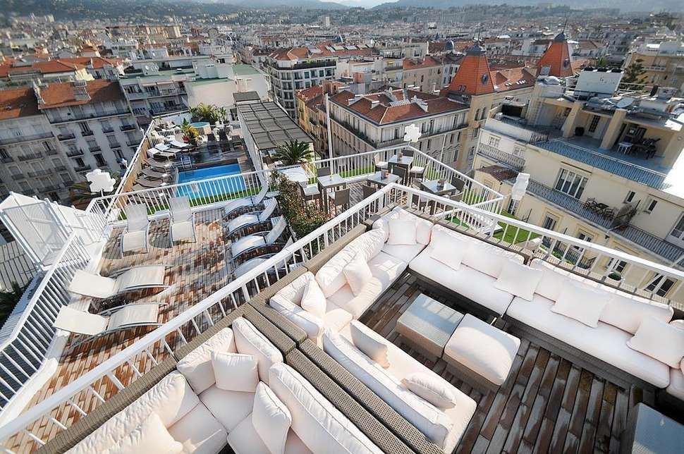 Ein Foto von der Terrasse im Splendid Hotel & Spa