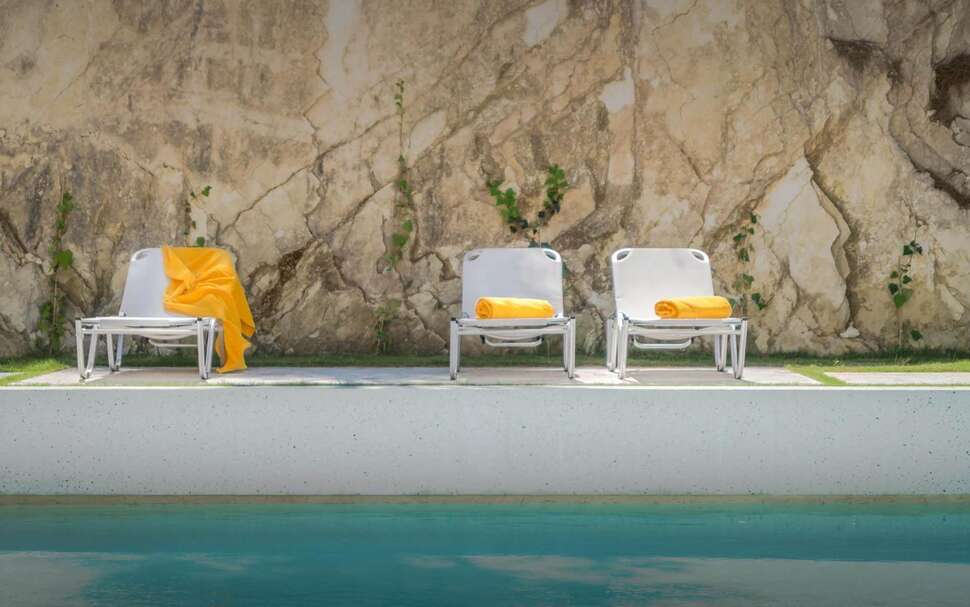 Een foto van het zwembad bij Semeli Boutique Hotel