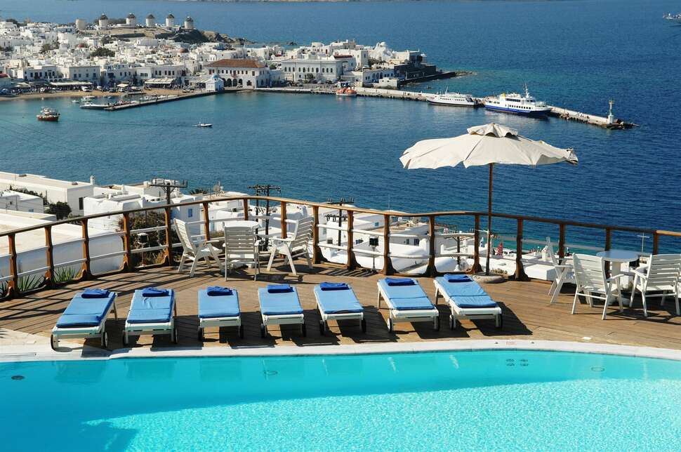Een foto van het zwembad bij Mykonos View