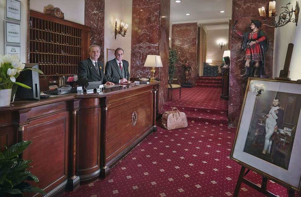 Een foto van het interieur van Hotel Napoleon Rome