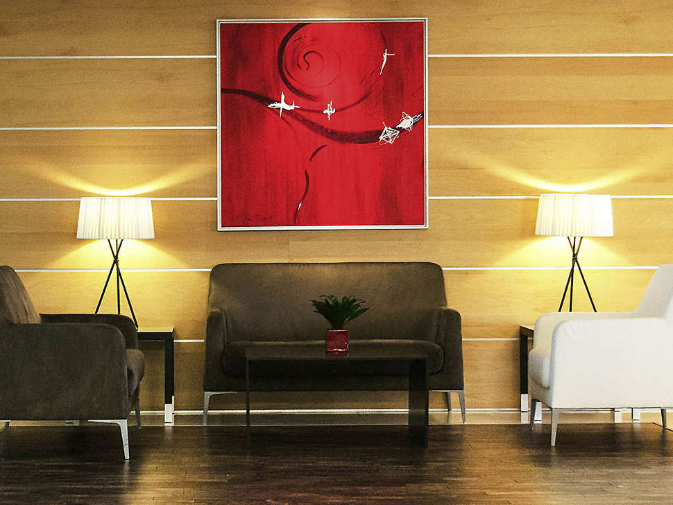 Een foto van het interieur van Novotel Lisboa