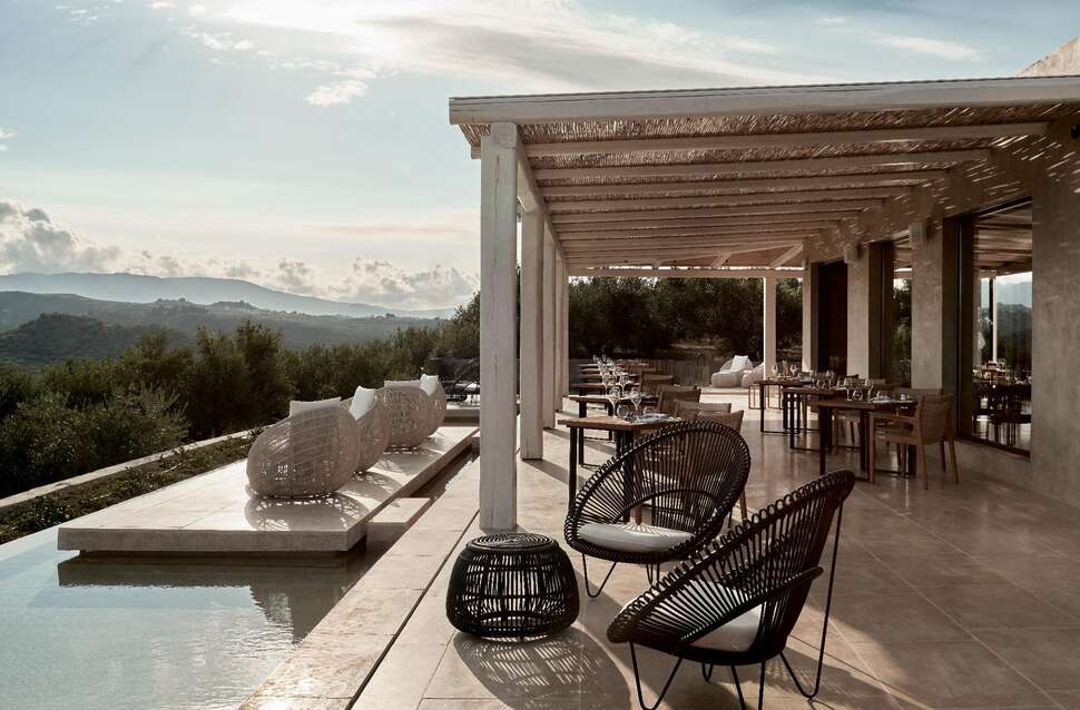Ein Foto von der Terrasse im Olea All Suite