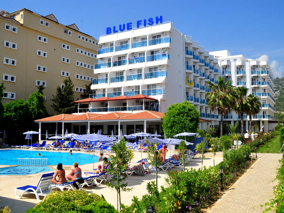 Een foto van een overzicht van Blue Fish Hotel