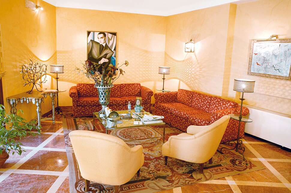 Een foto van het interieur van Hotel Vecchio Borgo