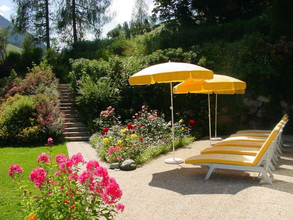 Een foto van het terras bij Hotel Saalbacher Hof