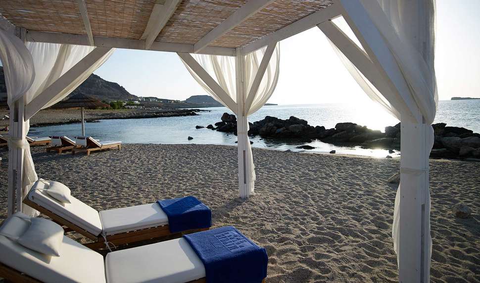 Ein Foto vom Strand beim Lindian Dream Seaside Resort
