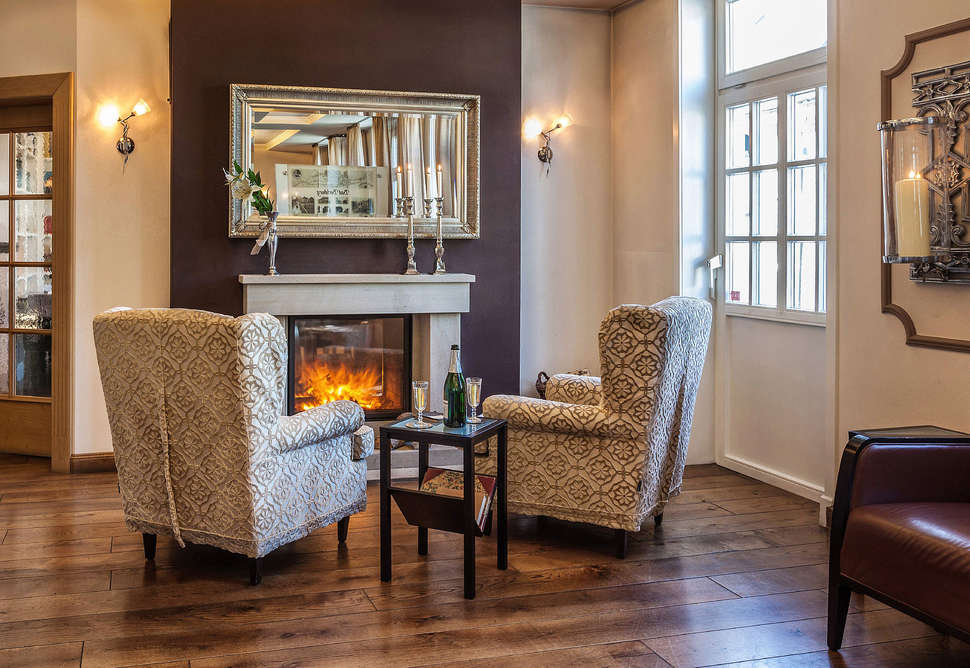 Een foto van het interieur van Hotel Alte Schule