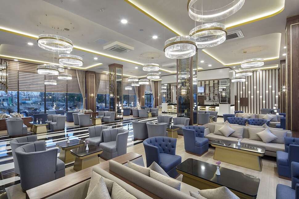 Een foto van het interieur van Aydinbey Queen's Palace & Spa