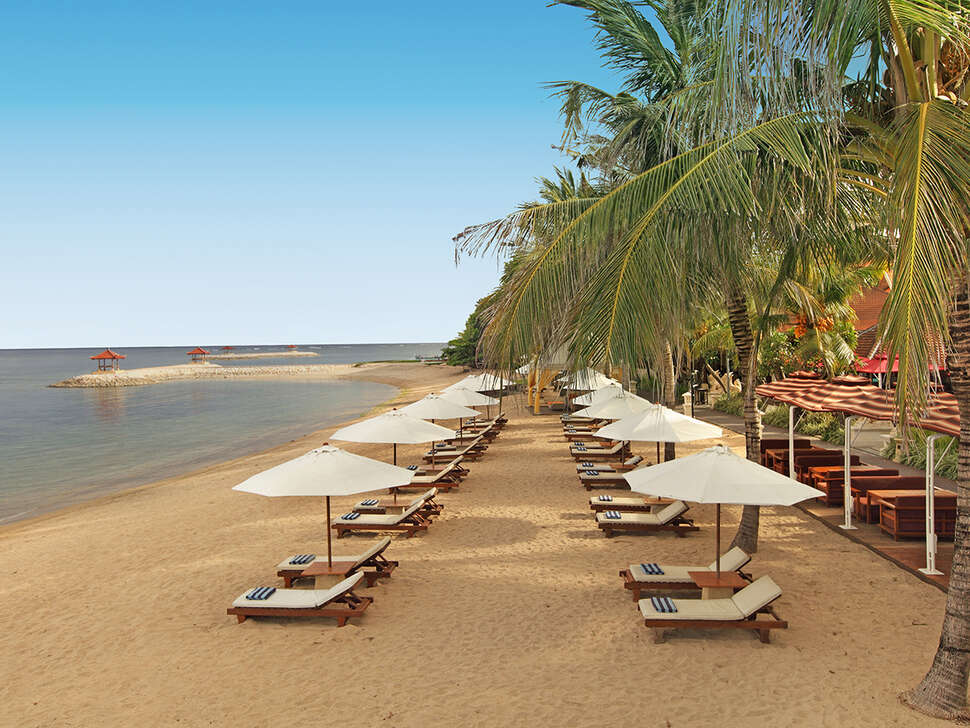 Ein Foto vom Strand beim Griya Santrian