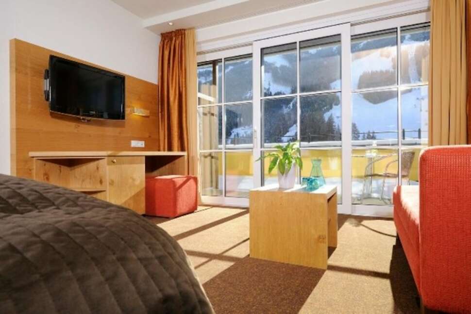 Een foto van het interieur van Hotel Saalbacher Hof
