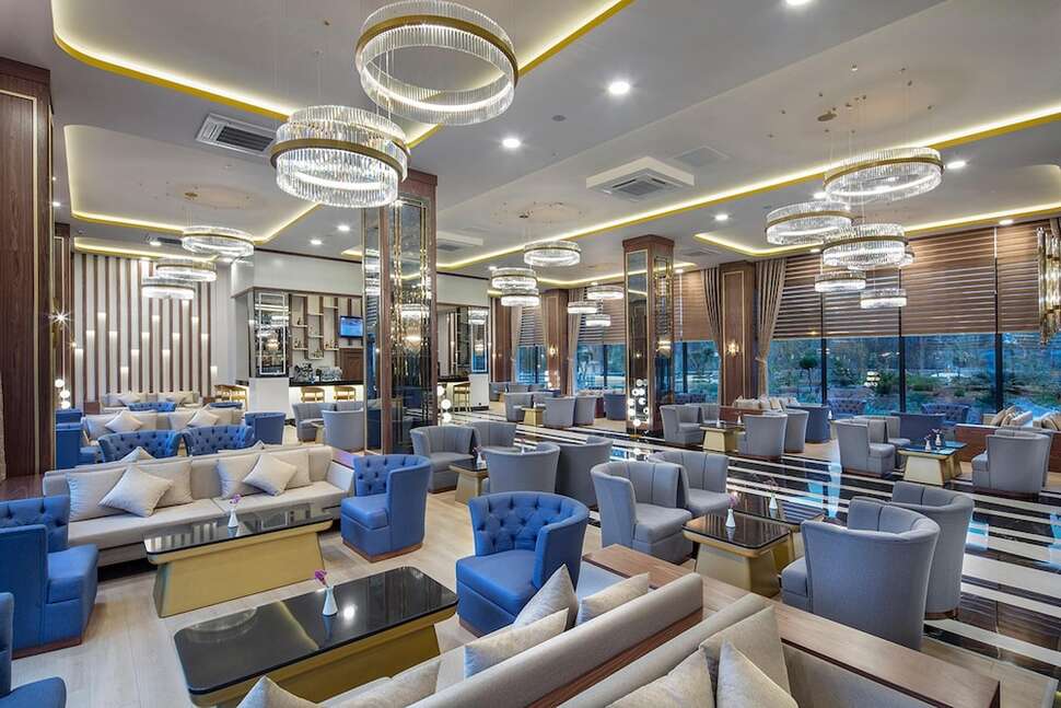 Een foto van het interieur van Aydinbey Queen's Palace & Spa