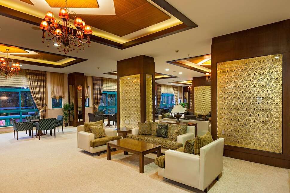 Een foto van het interieur van Hotel Dosi