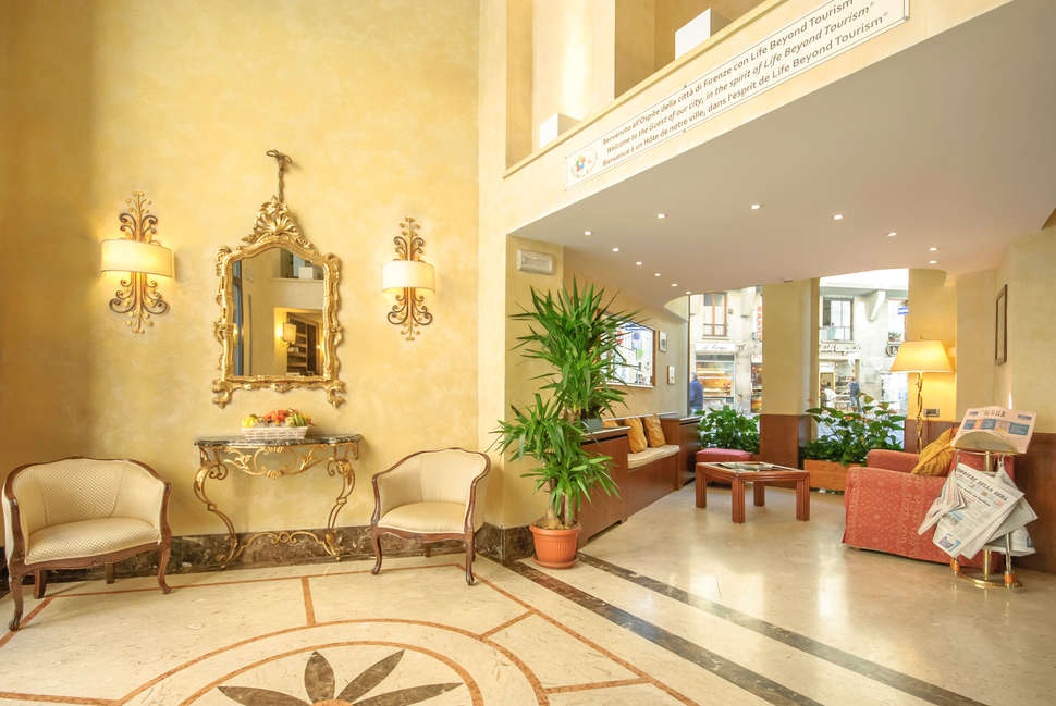 Een foto van het interieur van Hotel Pitti Palace Al Ponte Vecchio