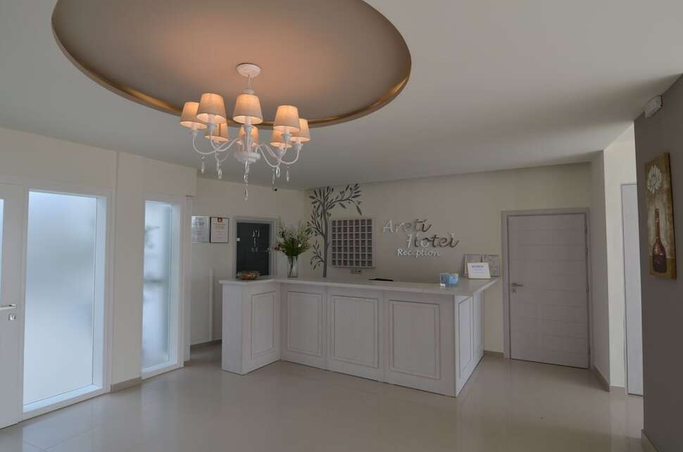 Een foto van het interieur van Hotel Areti