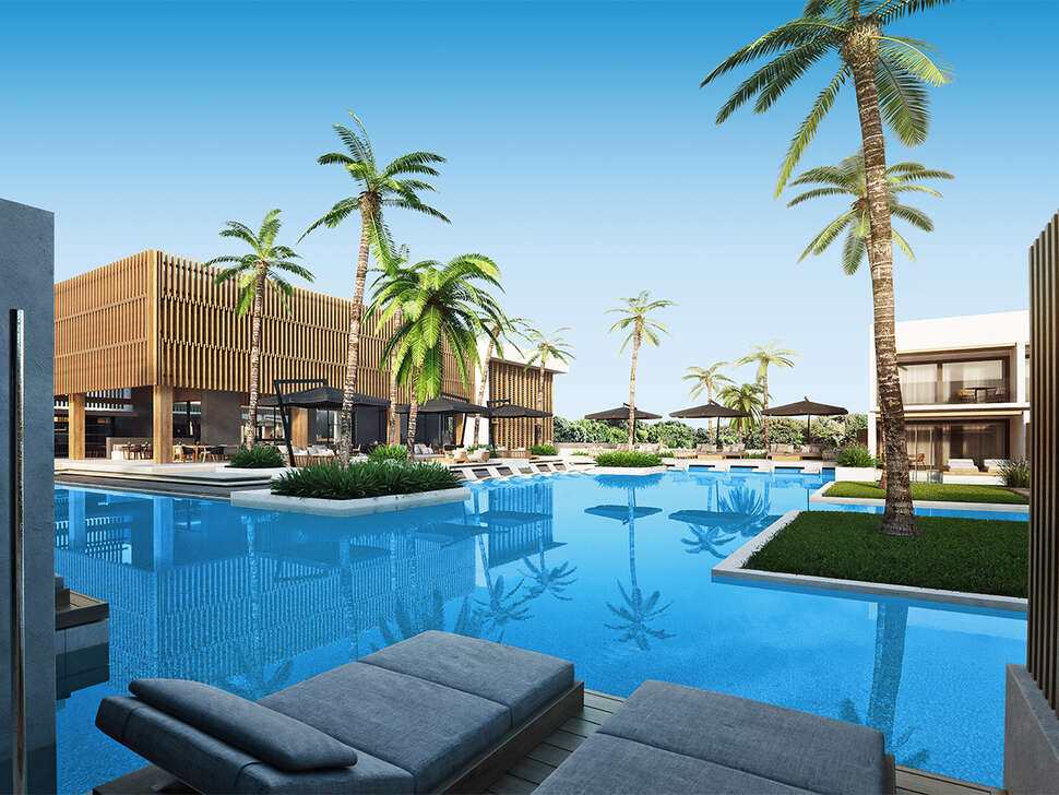 Een foto van het zwembad bij D’Andrea Lagoon Suites
