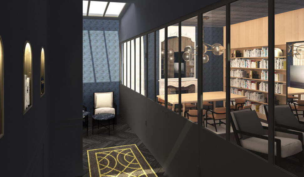 Een foto van het interieur van Hotel Square Louvois